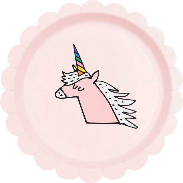 Rico Design Pappteller Einhorn in Pink - Bild 1
