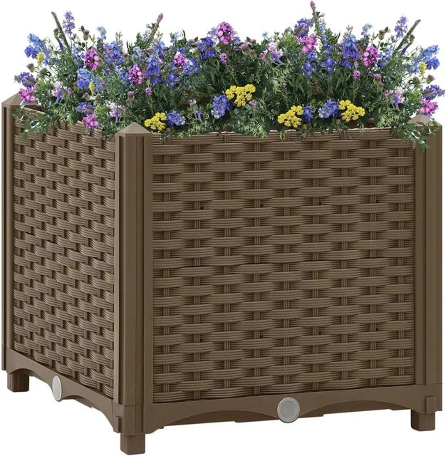 Hochbeet furnicato aus Polypropylen in Braun, B/T/H: 40 x 40 x 38 cm - Bild 1