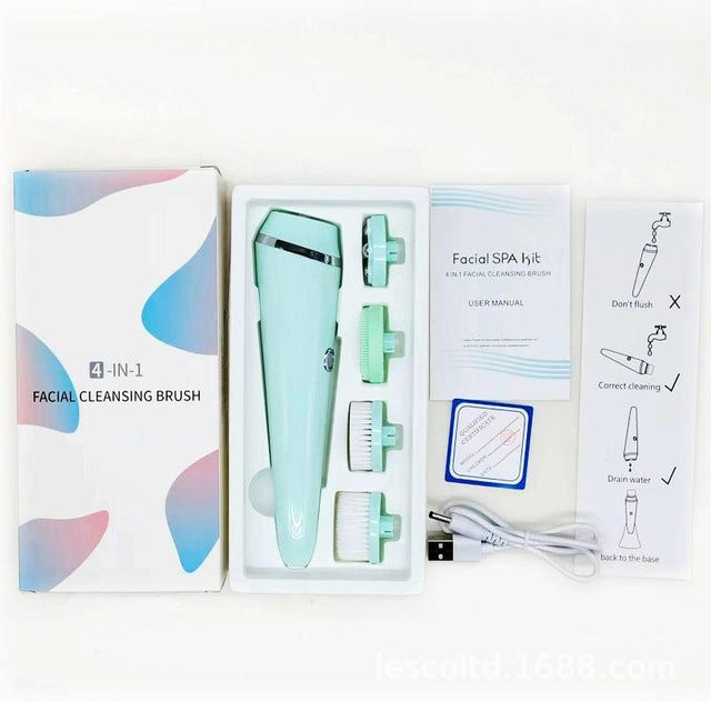 Binchi Health Technology Elektrische Ultraschall Gesichtswaschbürste, Türkis - Bild 1