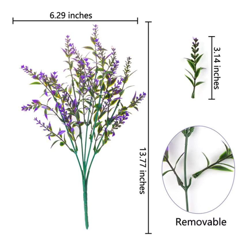Künstlicher Lavendel von TTCY aus Kunststoff für deine Dekoration in Vase, Hochzeit und Hausgarten - Bild 3