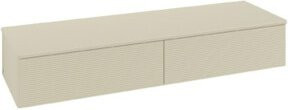 Villeroy & Boch Sideboard Antao mit Frontstruktur in Walnuss und beige lackiert, B/T/H: 160 x 50 x 26,8 cm - Bild 1