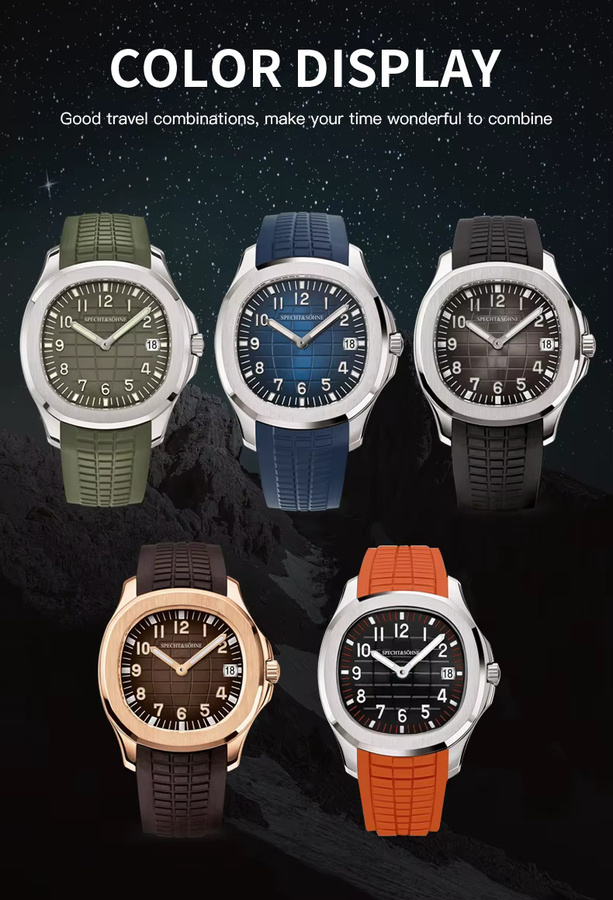 Specht & Söhne Armbanduhr, Quarz, Edelstahl, Kautschuk, 40,8 mm, Herren - Bild 2