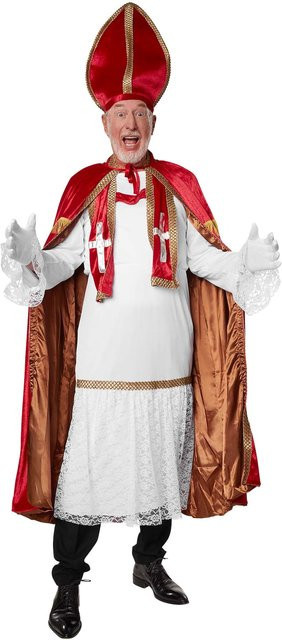 tectake Herrenkostüm St. Nikolaus-Set, dunkelrot - Bild 1