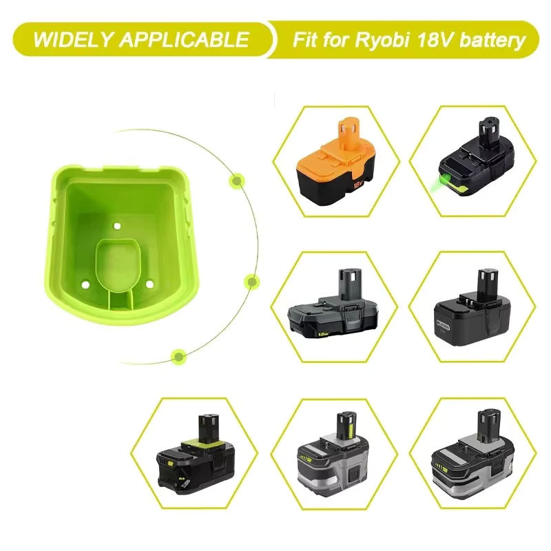 Wandhalterung für Ryobi 18V Lithium-Batterien und Elektrowerkzeuge in Grün - Bild 3
