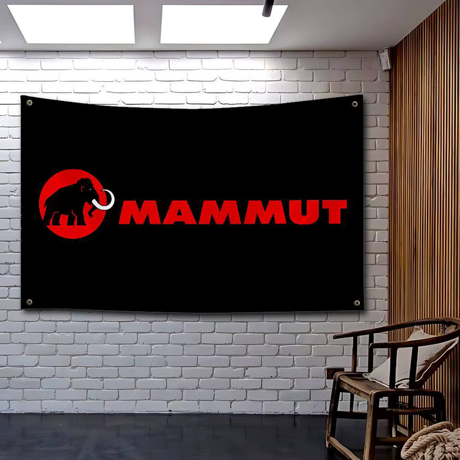 52TOYS MAMMUTS Logo-Flagge aus Polyester in Schwarz als dekoratives Wandbanner - Bild 6