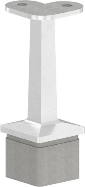 FeNau Einsteckkappe aus Edelstahl V2A mit Halteplatte, Farbe: Silber, B/T/H: 40 x 40 x 2 mm - Bild 1
