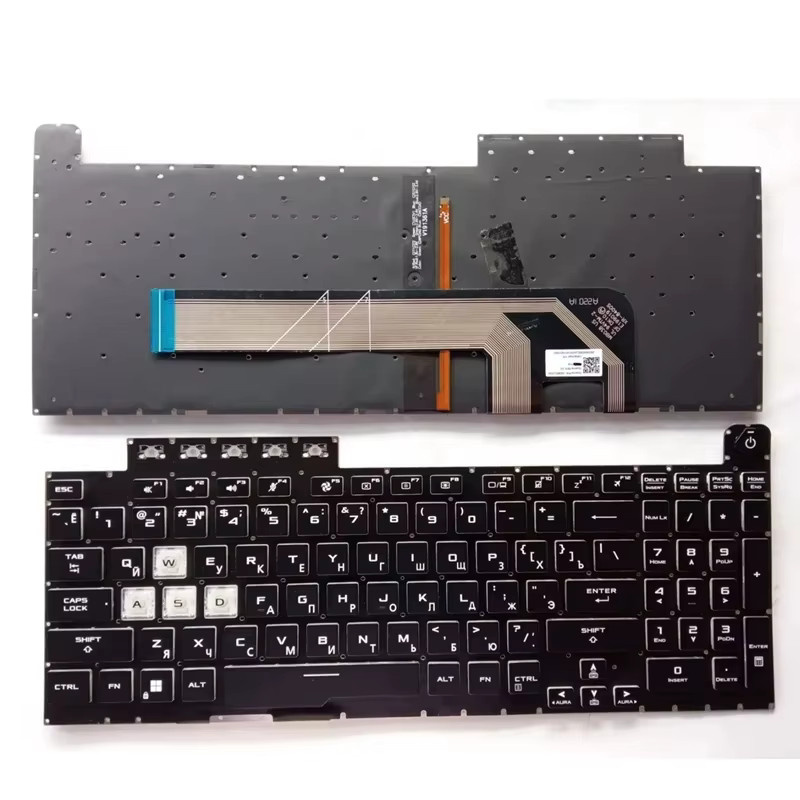 Asus Ersatztastatur in Schwarz für TUF Gaming A15 FA506 FA506iu FA506iv FA506ii TUF A17 FA706 FA706ii FA706iu FX506 FX506L FX706 FX706H TUF706 mit RU-Layout - Bild 2
