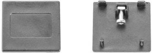 Brumberg Endstück aus Kunststoff in Silber/Grau, B: 36 mm, H: 33 mm, T: 2 mm - Bild 1