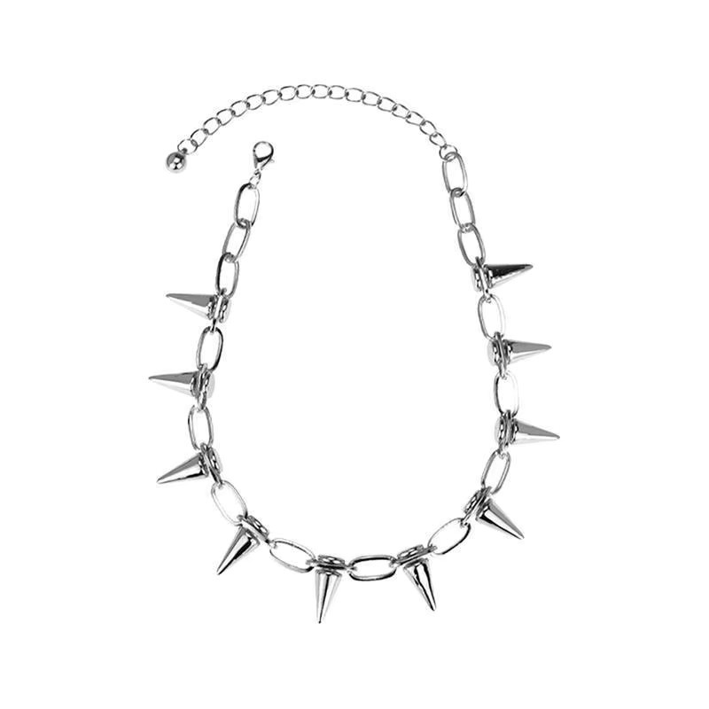 imixlot Herrenkette Legierung, Silber, Nieten, Choker - Bild 1