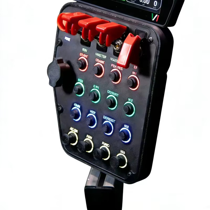 DUTRIEUX Multifunktionale RGB Tasten-Steuerbox für PC-Simulator-Rennzentralen in Schwarz und Multicolour - Bild 4