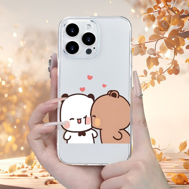 Zwei transparente TPU-Handyhüllen mit Muster für Apple iPhone 11 bis iPhone 17 Pro Max Modelle - Bild 1