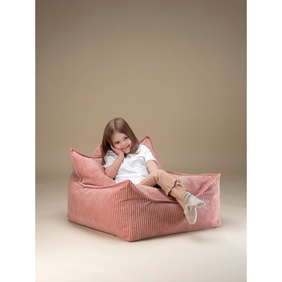 Wigiwama Sitzsack Cord in Pink für Kinder mit abnehmbarem Bezug und Tragegriff - Bild 2