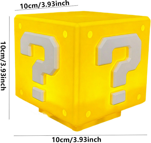 Bandai Anime LED Fragezeichen Nachtlicht mit Musikfunktion in Gelb, USB-aufladbare Schlafzimmerlampe - Bild 1