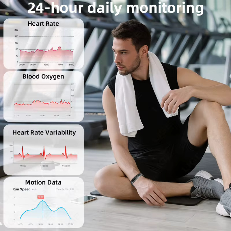 LIGE Smart-Armband für Herren mit Schlaf-Tracker, Herzfrequenzmesser und Schrittzähler in Schwarz oder Grau - Bild 2