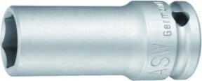 ASW Kraftschraubereinsatz 3/4 Zoll, 6 KT, SW 36 mm, Länge: 95 mm, Silber/Grau - Bild 1