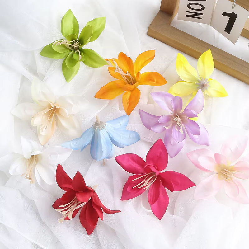 10 oder 20 Stück Künstliche Lotusblumen aus Textil in Lila und Mehrfarbig für Dekorationen bei Hochzeiten oder zum Muttertag - Bild 3