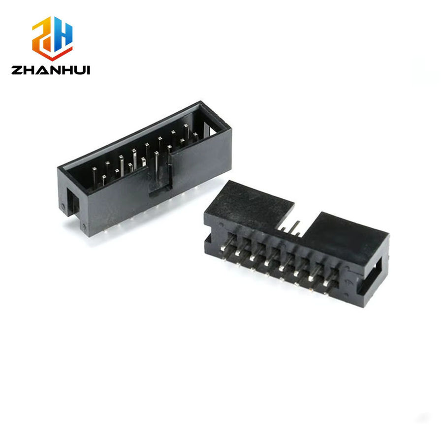10 Stück DC3 Zweireihige PCB-Steckverbinder mit 2,54mm Rastermaß, Männlich Gerade oder Winkel, Farbe: Schwarz - Bild 2