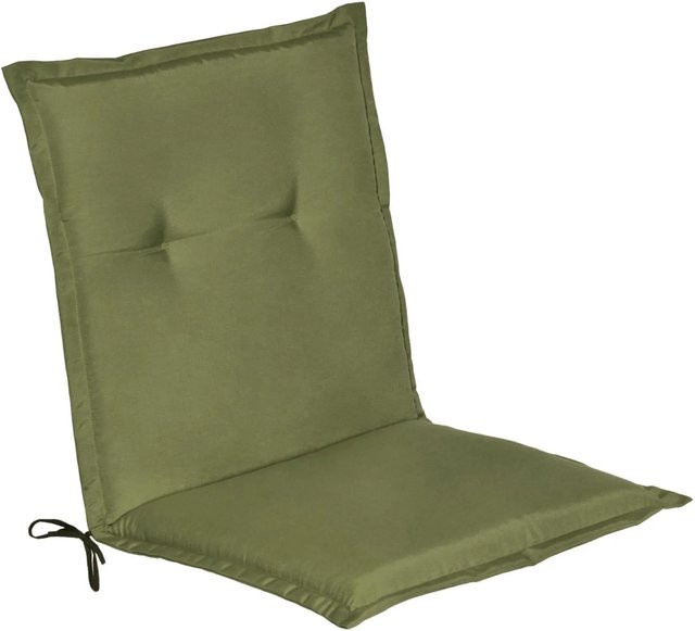Beautissu Niedriglehner Auflage Gartenstuhl Loft in Olivegrün B/T/H: 100 x 50 x 6 cm - Bild 1