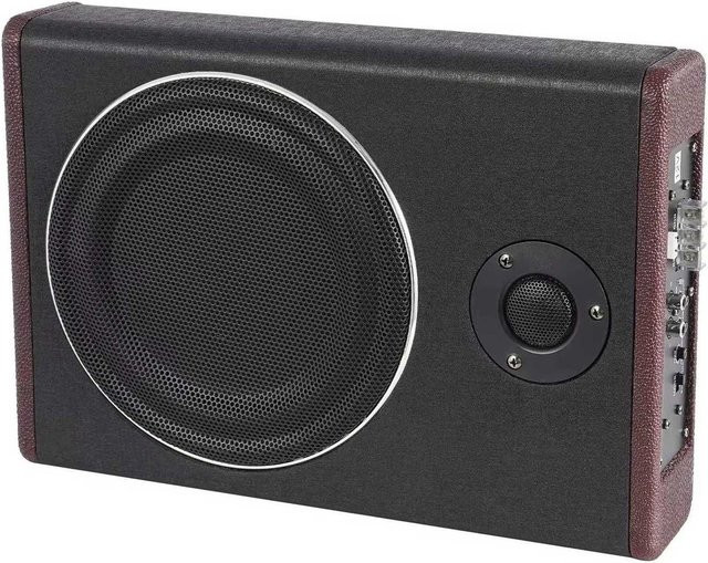 Aktiver 8-Zoll Auto-Subwoofer unter dem Sitz, ultraschlanker Kompakt-Bass-Lautsprecher mit Verstärker, Schwarz, 600 W, DC 12 V - Bild 1