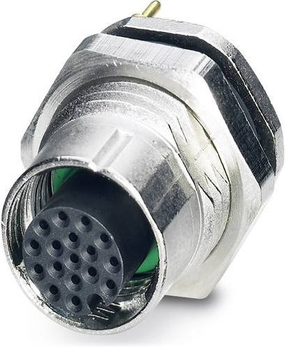 Phoenix Contact 1436806 Sensor-Aktor-Einbausteckverbinder M12 Buchse, 20 Pol, silber, Schraubanschluss - Bild 1