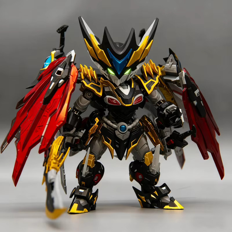 Bandai Motor Kern Gan Jiang Q Version Actionfiguren Montage Modell Kit, mit Legierung Skelett, Cape Effekt, Bunt / Mehrfarbig - Bild 2