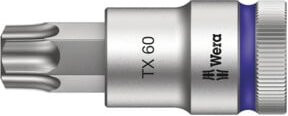 Wera Zyklop Bitnuss 8767 C HF TX mit 1/2 Zoll Antrieb und Haltefunktion, Farbe Silber, Breite: 60 mm - Bild 1