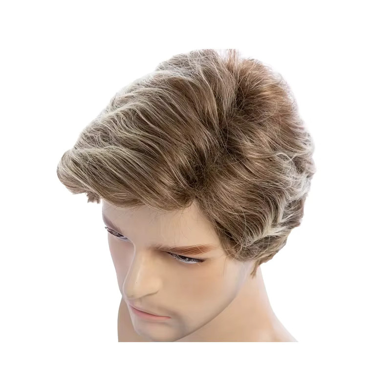 Suri Hair Perücke, kurz lockig, braun, synthetisch, Herren - Bild 1