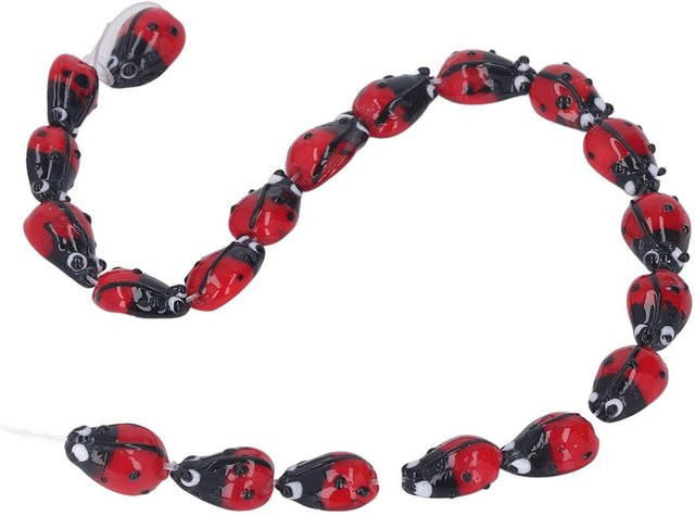 Igeteck Perlen Marienkäfer, Schwarz Rot, Glas, Unisex - Bild 1