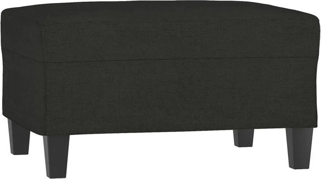 vidaXL Fußhocker Schwarz aus Stoff, B/T/H: 70 x 55 x 41 cm - Bild 1