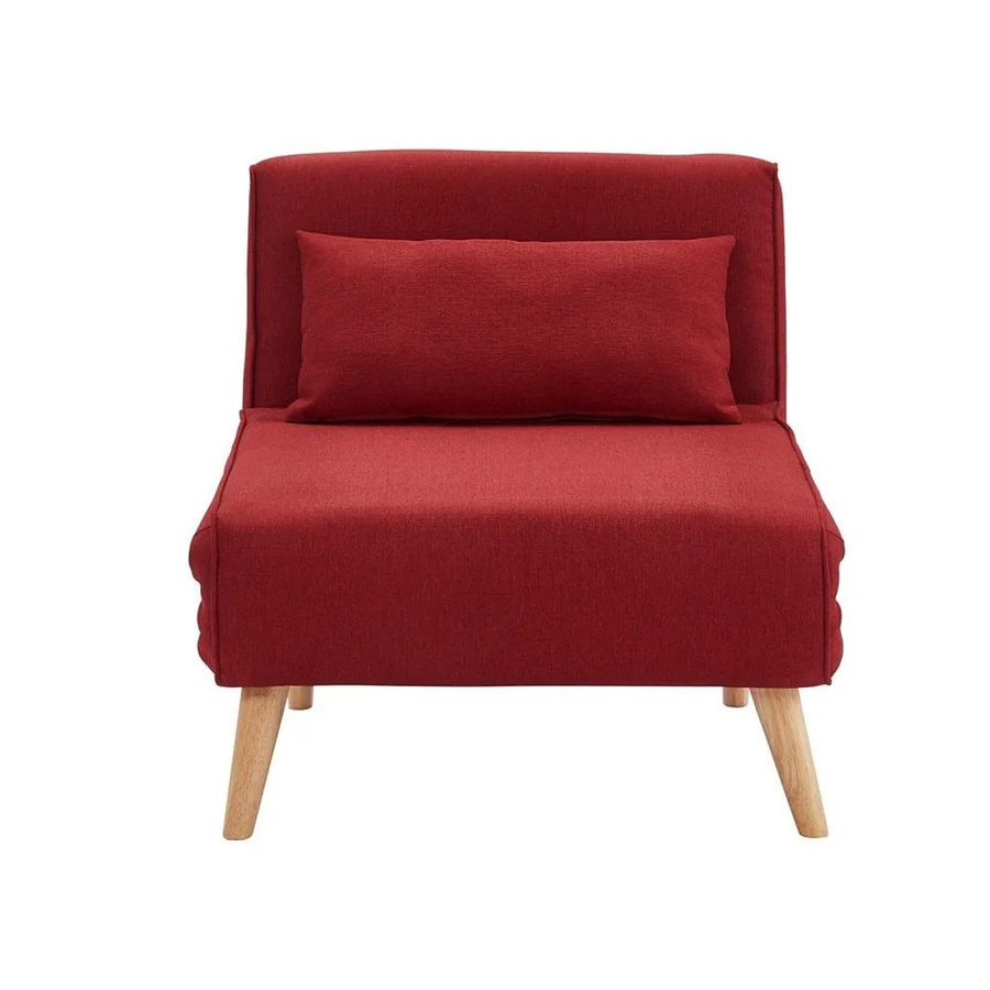 Vente-unique Schlafsessel Posio in Rot aus Stoff, Breite: 74 cm, Tiefe: 74 cm, Höhe: 74 cm - Bild 2
