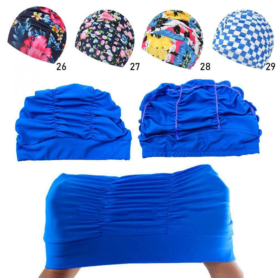 XZdingchen Elastische Nylon Badekappe als Turban zum Schutz der Ohren und Haare beim Baden und im Pool - Bild 2