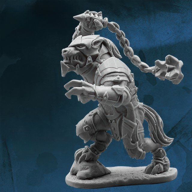 Cesar Werewolf Warrior, Fantasy, Resin-Modellfigur, 28 mm, unmontierter und unbemalter Bausatz - Bild 1