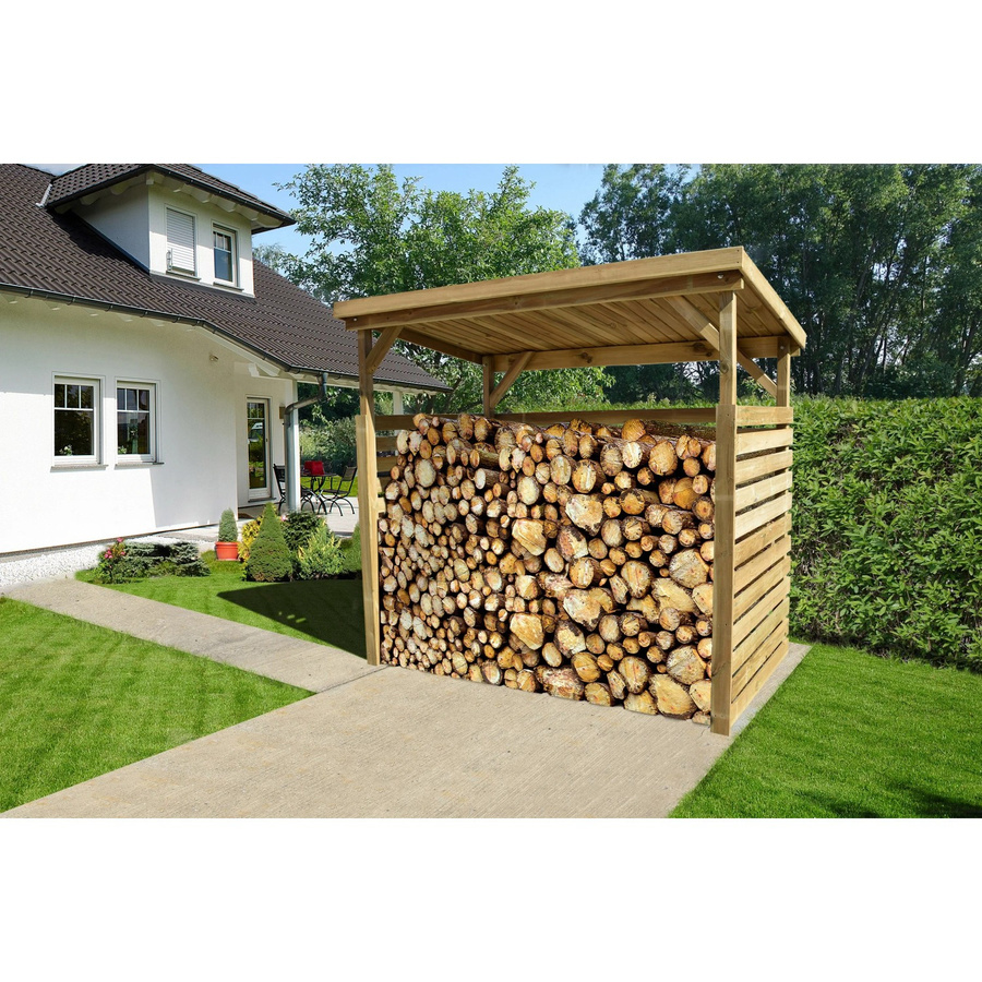 Weka Unterstellplatz aus Holz, unbehandelt, B/T/H: 204 x 114 x 114 cm - Bild 2