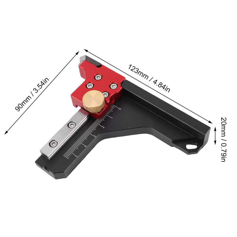 DOACT Tischkreissägen-Höhenlehre aus Aluminiumlegierung in Multicolour als hochpräzises Tiefenmesslineal und Setup-Block für die Holzbearbeitung am Frästisch - Bild 3
