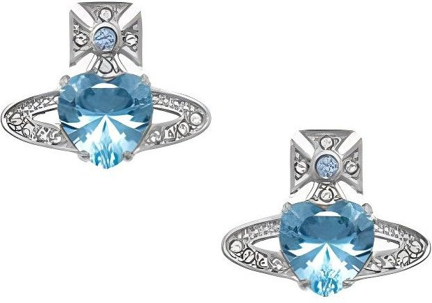 Vivienne Westwood Ohrringe, Messing, Silber, Kristall, Diamant, Damen - Bild 1