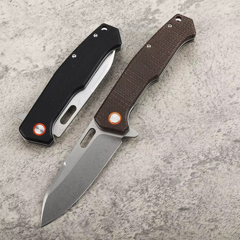 D2-Klingenmesser faltbar in Schwarz aus Stahl für Outdoor, Camping und EDC-Einsätze - Bild 1
