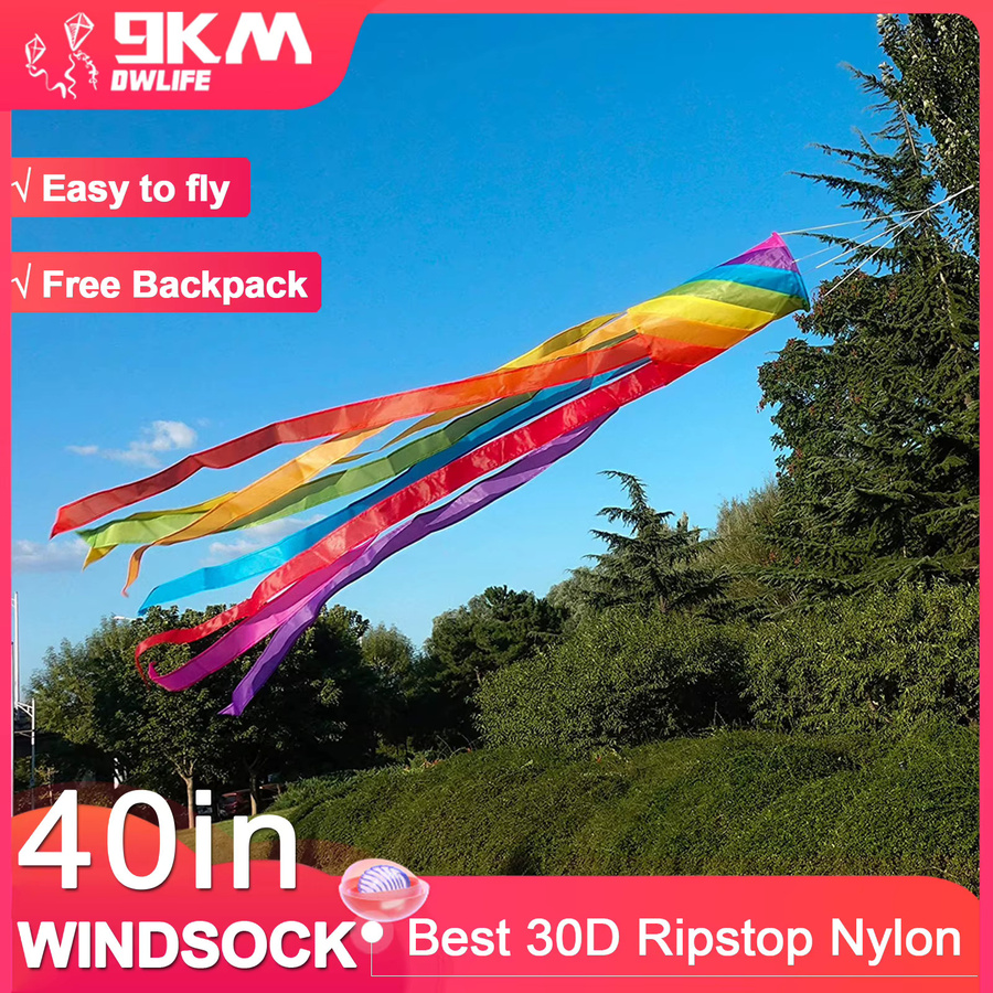 DWLIFE Windsack Rainbow Spinner, Regenbogen, Outdoor Hängedekoration - Bild 2