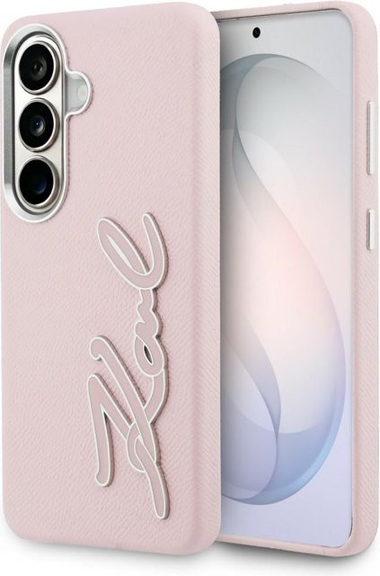 Karl Lagerfeld Hülle für Samsung Galaxy S26 S942 Signature Resin Logo in Rosa - Bild 1