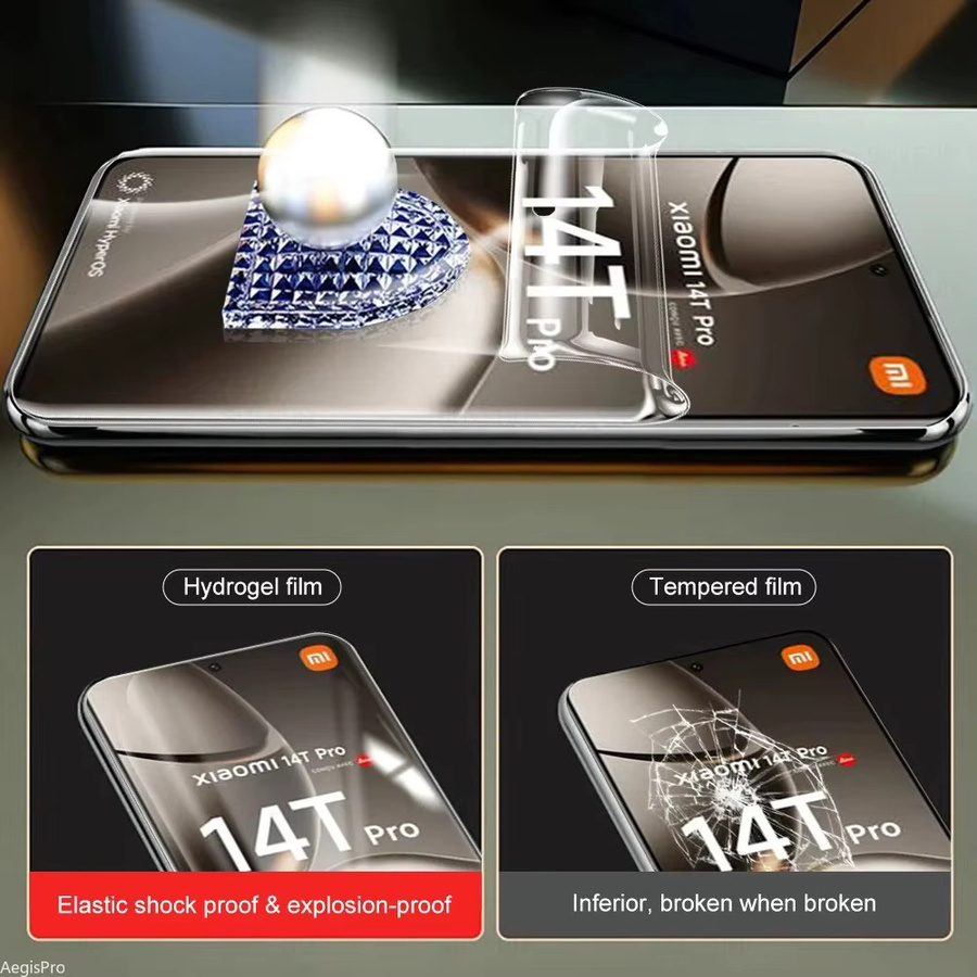 2 Stück Hydrogel-Displayschutzfolie für Xiaomi 15S Pro 14T Pro 13T Pro 13 Ultra 12T, klare Vollabdeckung und kratzfest - Bild 4