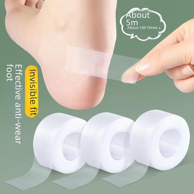 Home Whispers Moleskin-Klebeband aus Silikongel, transparent, 5 m Rolle, wasserfester und wiederverwendbarer Schutz gegen Blasen für Füße, Finger und Zehen - Bild 1