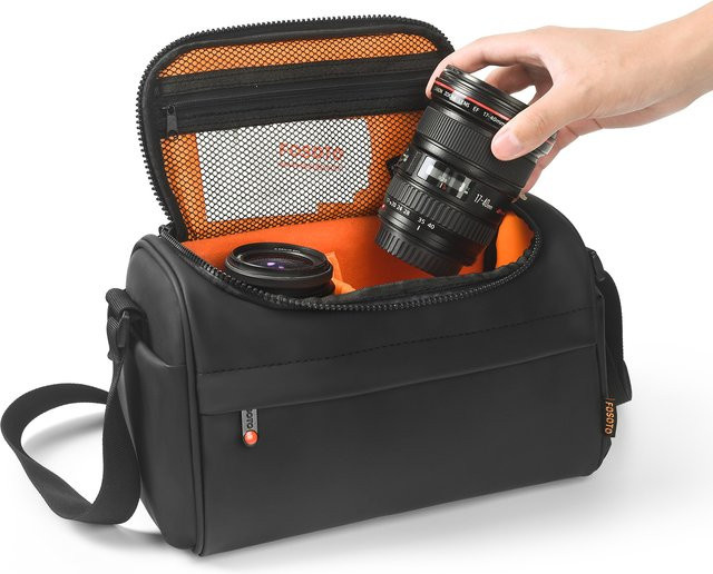 Fusitu FT-B750 Digitale DSLR-Kameratasche aus wasserdichtem Nylon in Schwarz für Nikon Sony Canon FujiFilm Olympus Panasonic Kameras - Bild 1