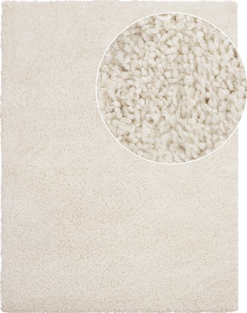 Hochflor-Teppich Arizona in Creme/Beige aus Synthetikfasern, B/T: 60 x 100 cm, fußbodenheizungsgeeignet - Bild 1