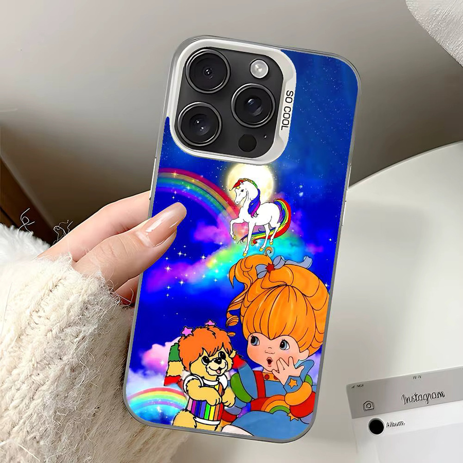 Bunte Cartoon R-Rainbow Brite Handyhülle für iPhone 17 16 15 14 13 12 11 Pro Max Plus Mini 8 7 - Bild 4