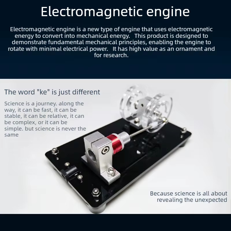 Goni Einzylinderiges elektromagnetisches Motormodell, Miniatur-Innovatives Generatormodell, Wissenschafts- und Physik-Experiment, Modellspielzeug, Bunt / Mehrfarbig - Bild 4