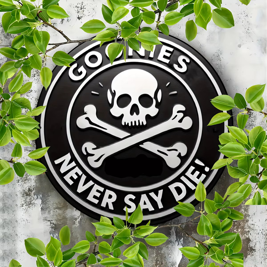 Potdemiel Goonies Never Say Die Aluminiumschild Vintage Wandkunst B/H: 20 x 20 cm - Bild 4