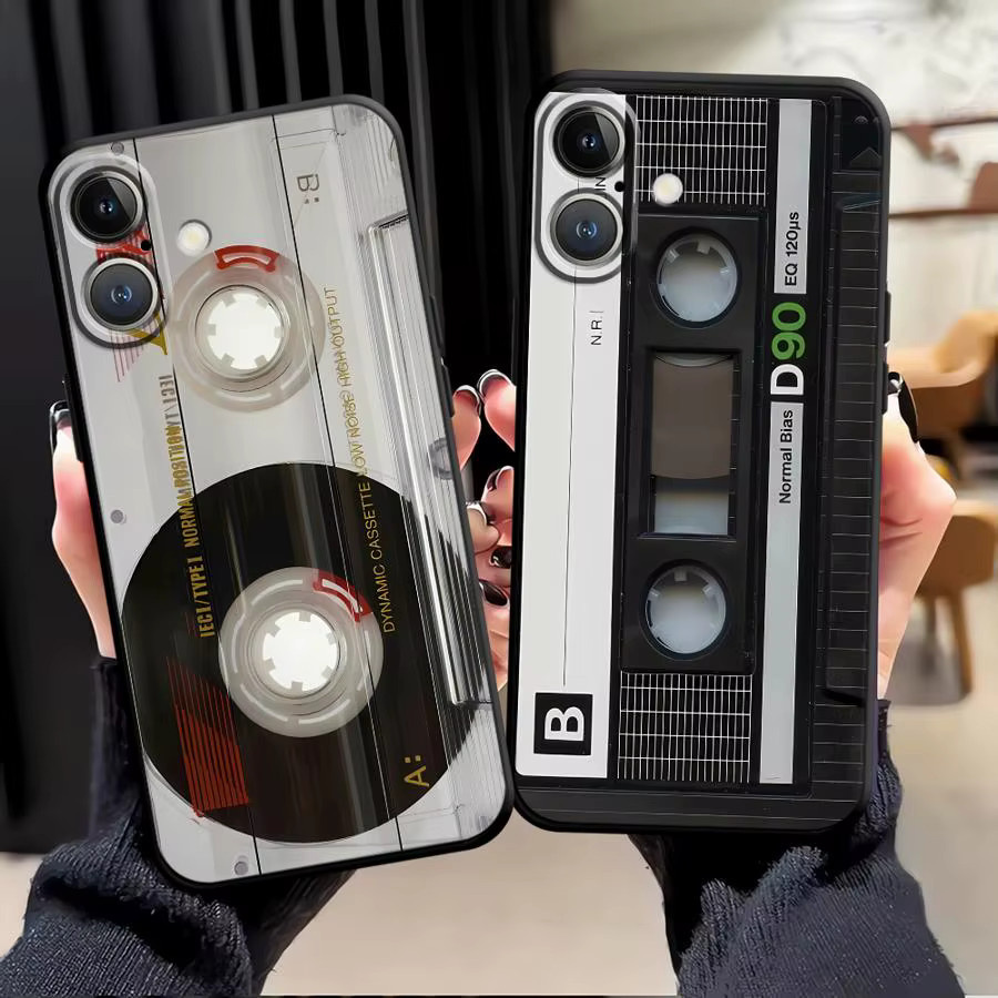 Schwarze Retro-Kamerahülle für Apple iPhone in verschiedenen Modellen, weiche Handyhülle - Bild 5