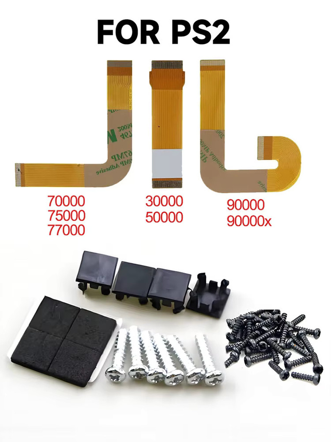 JCD Reparatur-Zubehör Set für PS2 Controller mit Joystick-Kappe, Netzschalter-Griff, Leitfähigem Klebstoff und Lagerbox in Multicolour - Bild 2