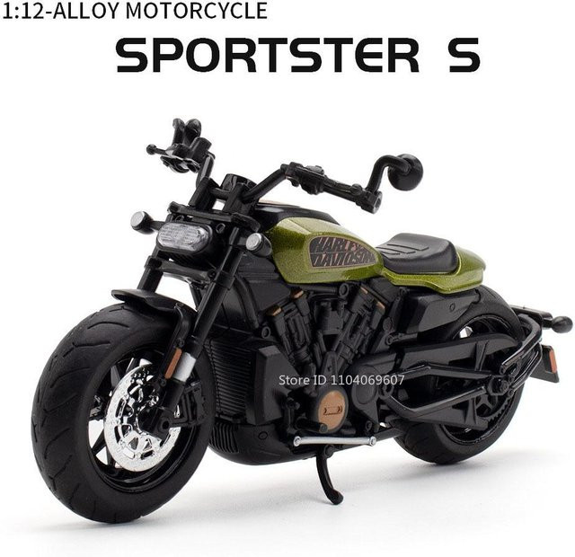 Linyi toy car Sportster S Motorrad Spielzeugmodelle, 1:12 Skala, Metall, ab 14 Jahren - Bild 1
