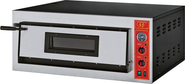 GGF Pizzaofen mit einer Kammer für 4 Pizzen Ø 360 mm, 5 kW, silber/schwarz, B/T/H: 101 x 85 x 42 cm - Bild 1