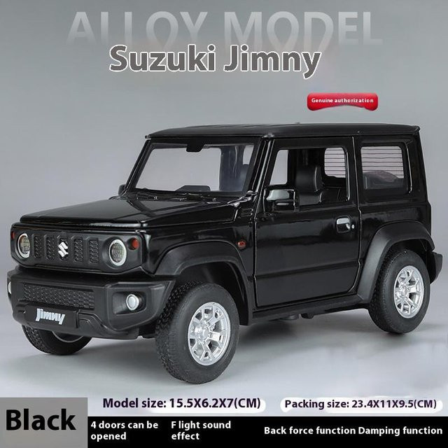 Maisto Suzuki Jimny Offroad SUV, Modellfahrzeug, 1:24, schwarz, mit Licht und Sound, ab 4 Jahren - Bild 1